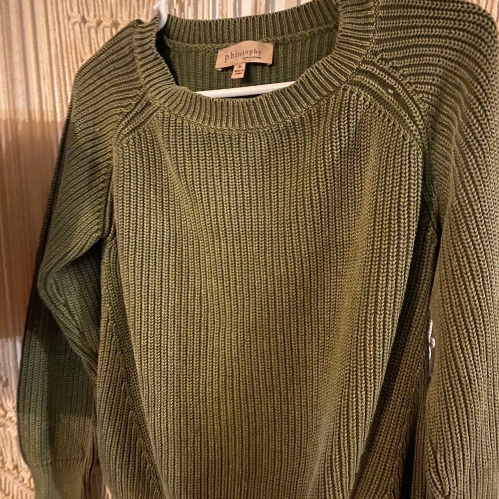Philosophy Olive Green Sweater Juniors Size XL